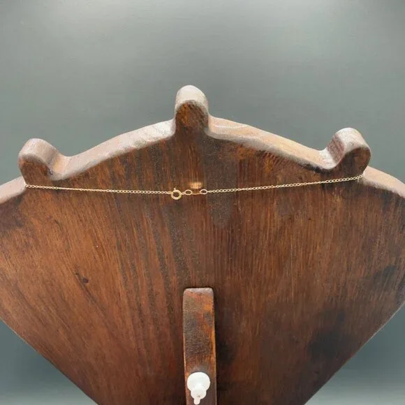 14K Yellow Gold Faceted Smoky Quartz Necklace Pear Shaped Drops Dangle - Picture 3 of 10